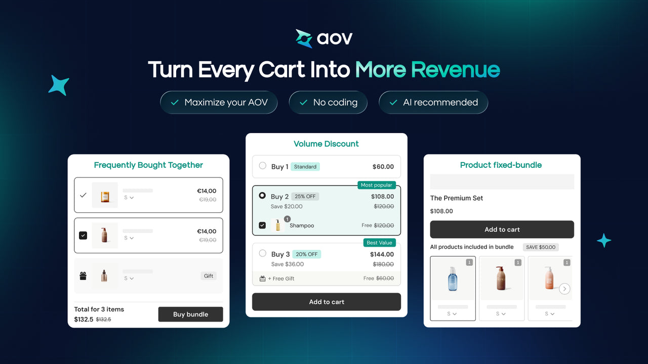AOV.ai Bundles Quantity Breaks official product preview