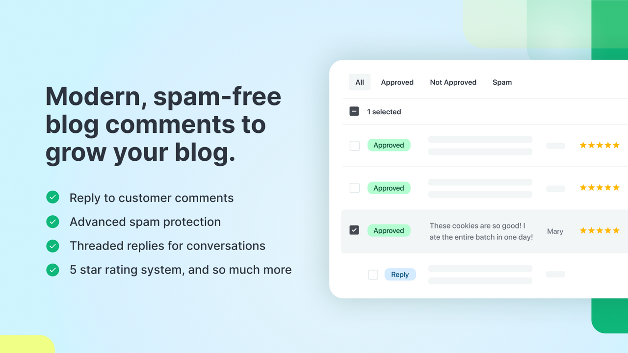 Better Blog Comments & Ratings official product preview