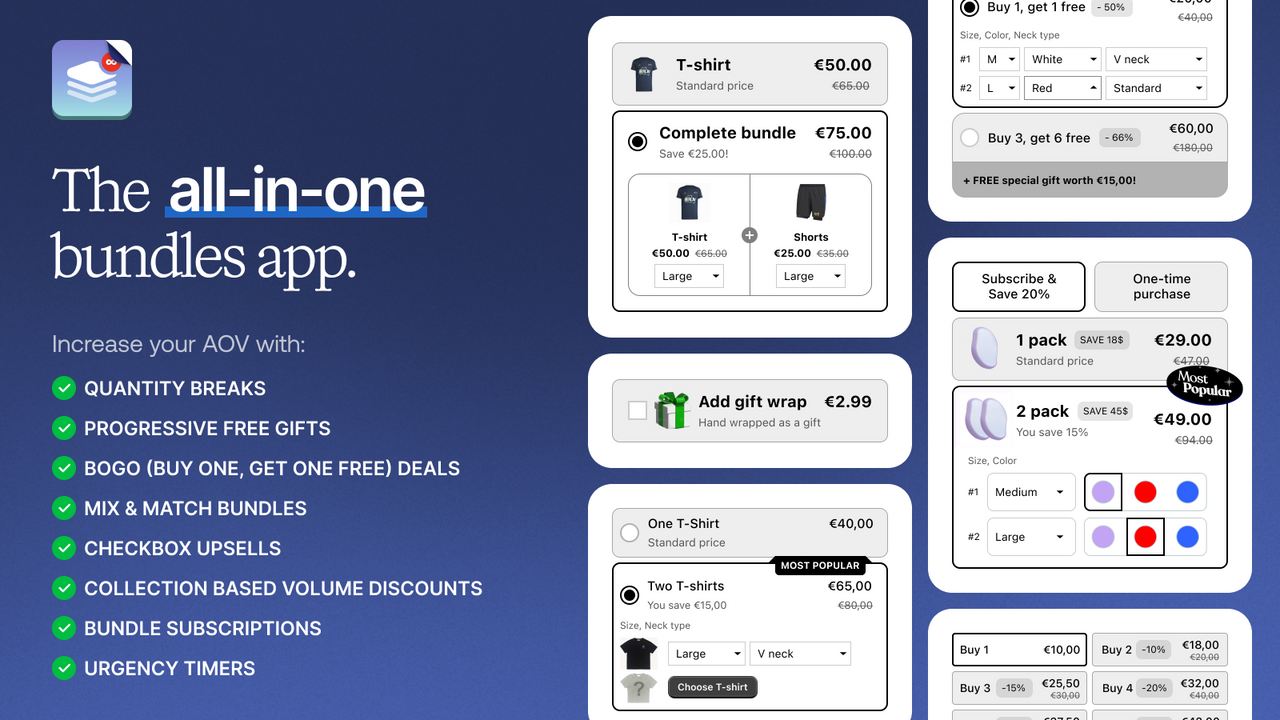 Kaching Bundles App & Upsells official product preview