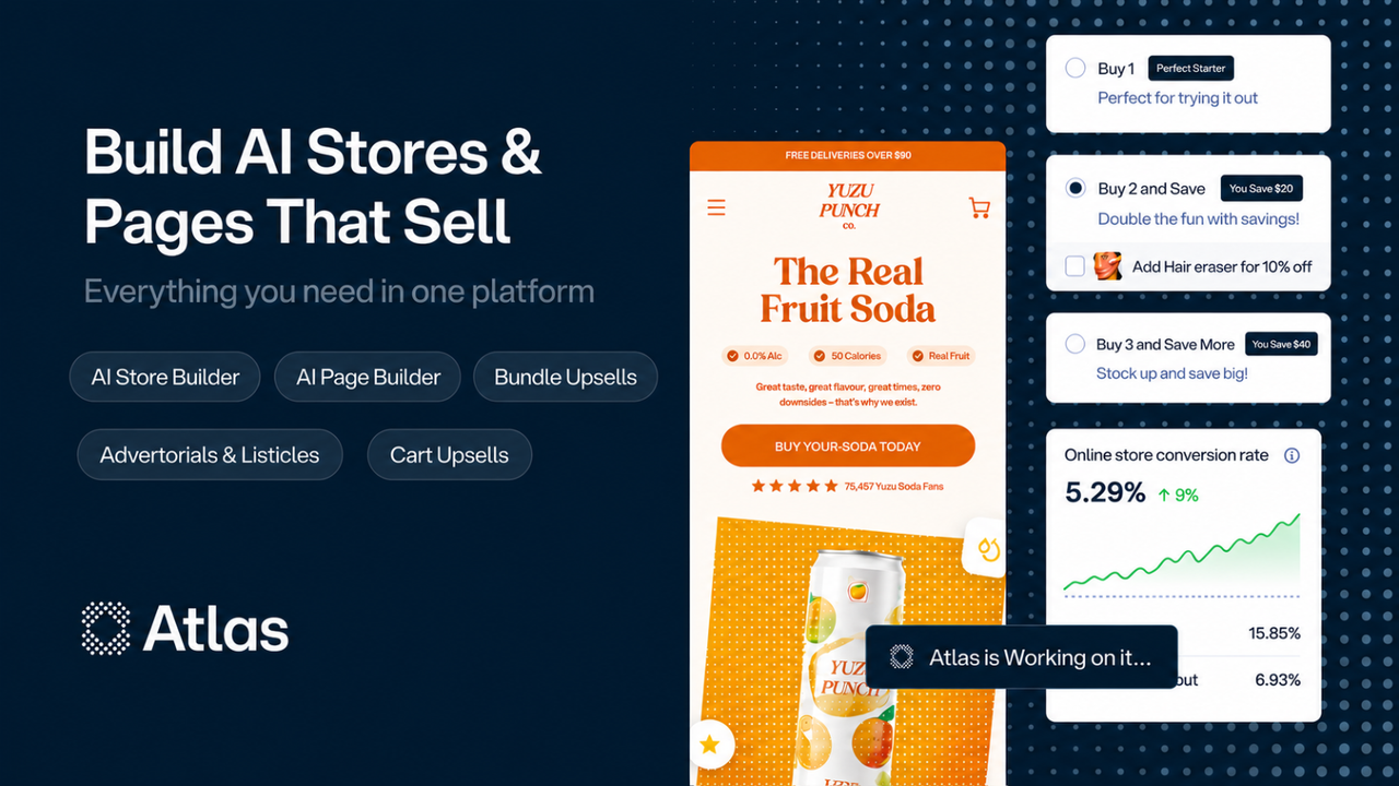 Atlas: AI Store Builder official product preview