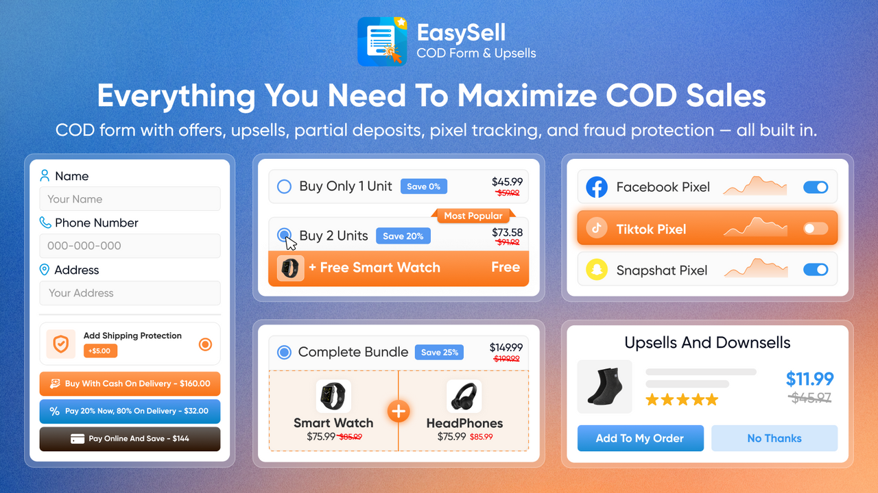 EasySell COD Form & Upsells official product preview