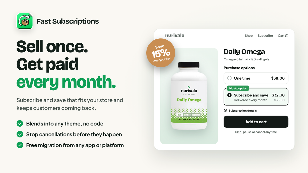 Fast Subscriptions App official product preview