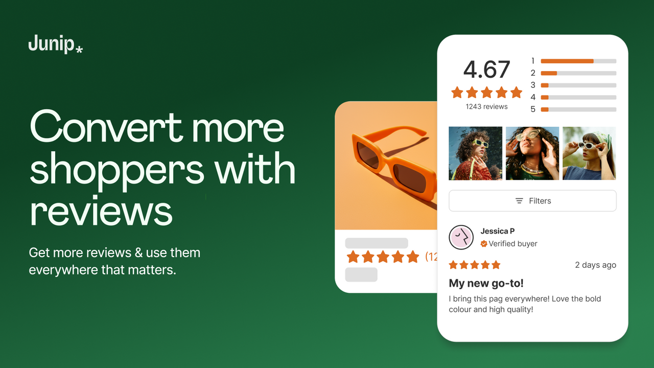 Junip Product Reviews App & AI official product preview