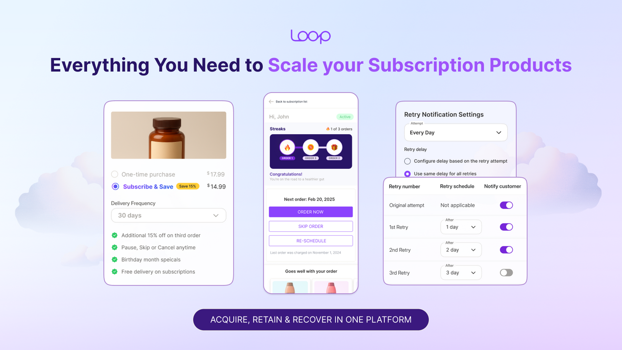 Loop Subscriptions App official product preview