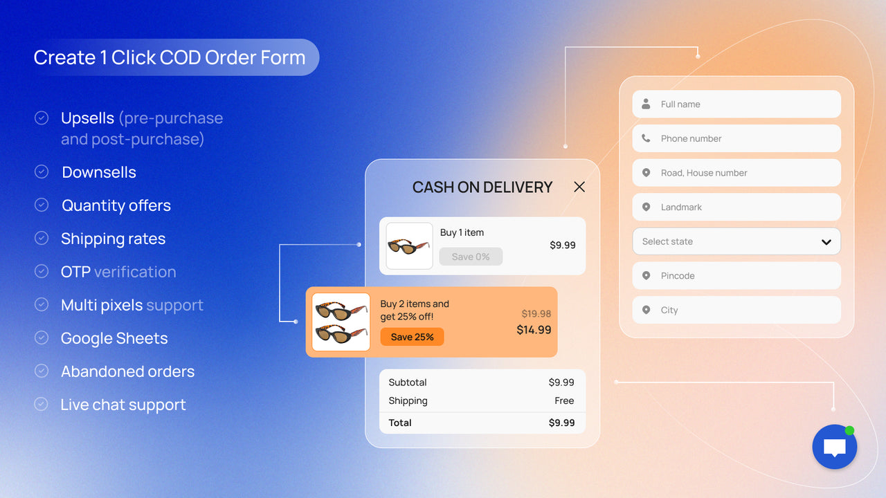 Releasit COD Form & Upsells official product preview