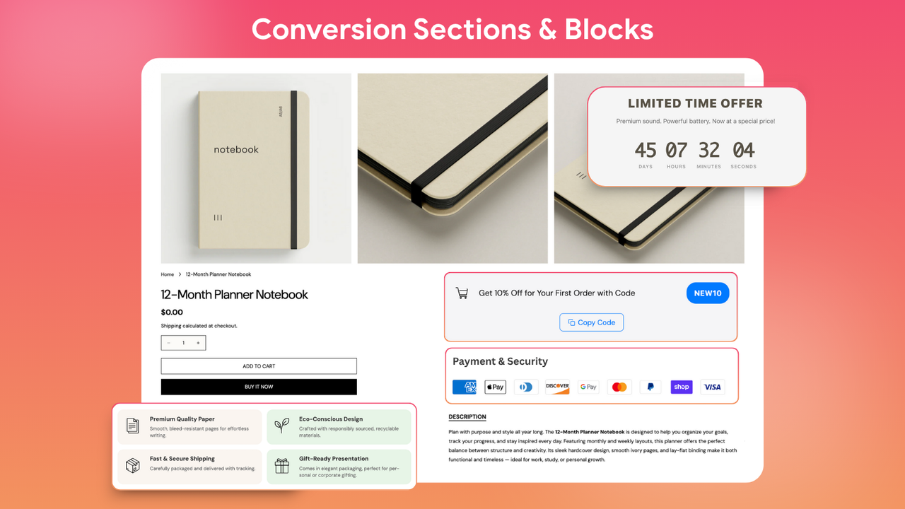 G: Theme Sections & Blocks official product preview