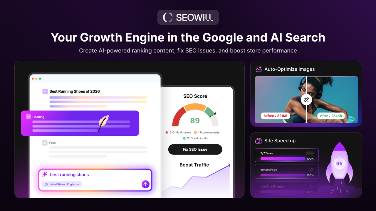 SEOWILL: AI SEO & AI Blog Post official product preview