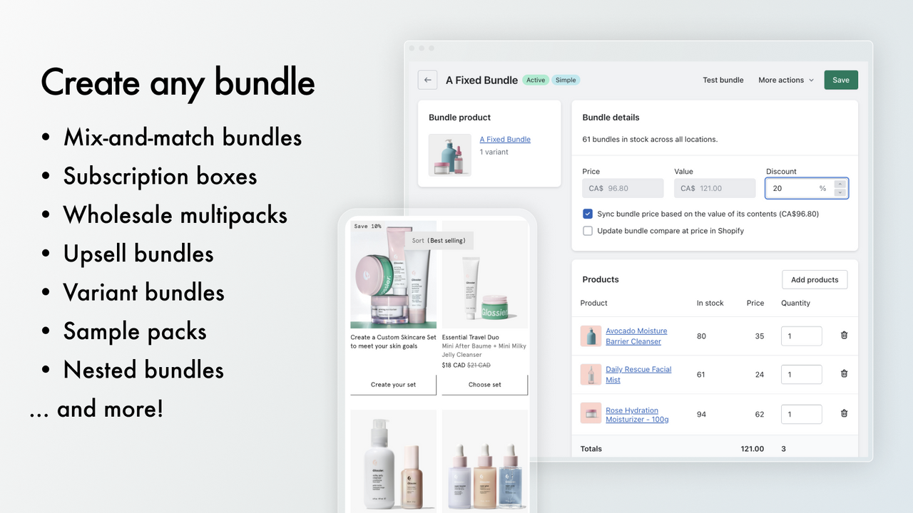 Simple Bundles & Kits official product preview