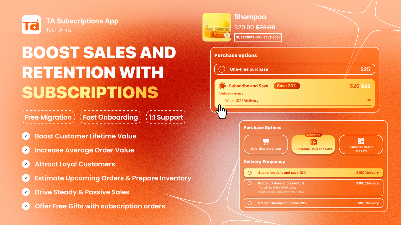 TA Subscriptions App official product preview