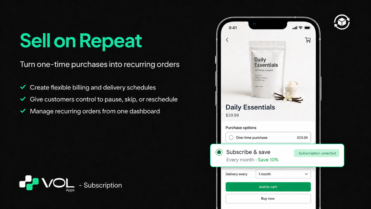 VOL Subscriptions & Discounts official product preview
