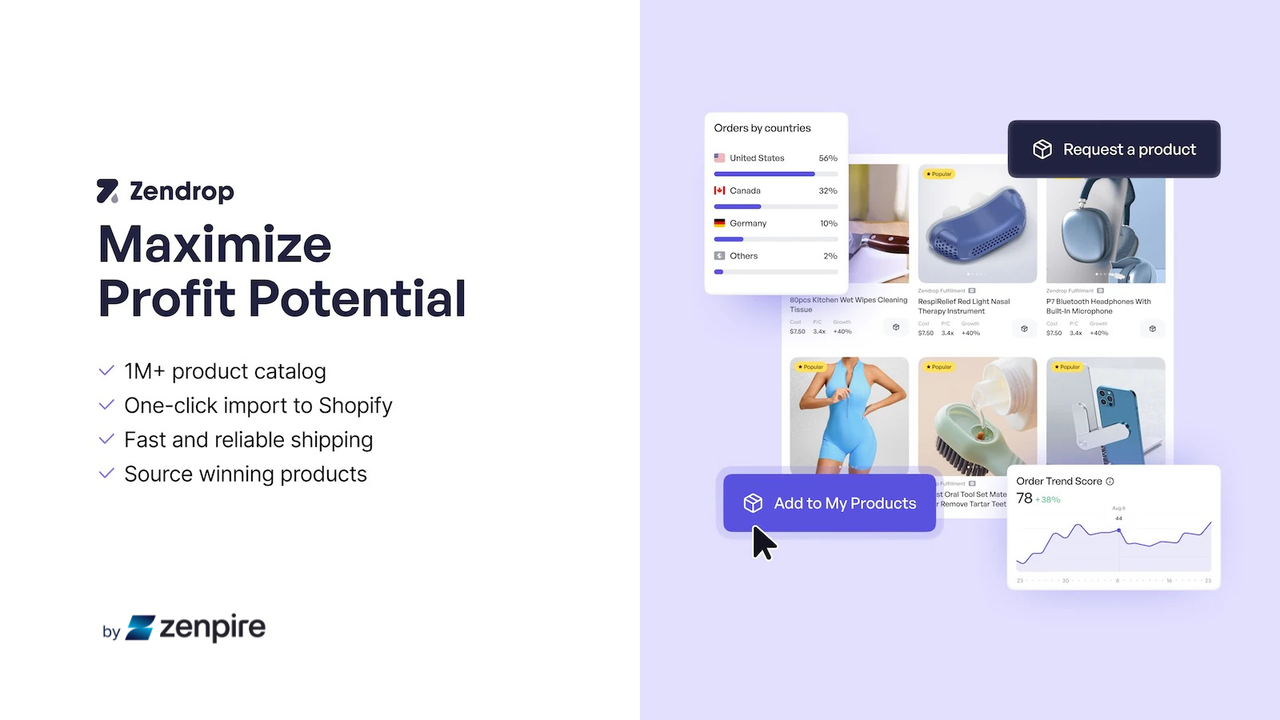 Zendrop: AI Dropshipping & POD official product preview